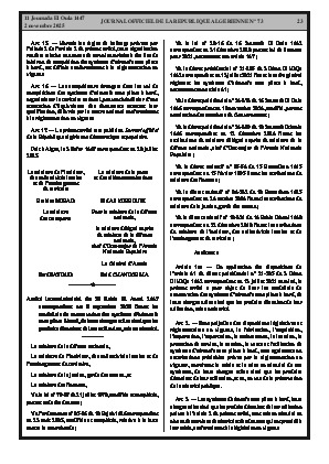 
N°73 du Journal officiel de la République Algérienne Démocratique et Populaire • Page 1

            