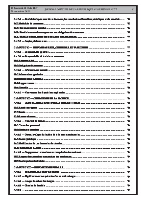 
Issue #77 of the Official Gazette of the People's Democratic Republic of Algeria • Page 1

            