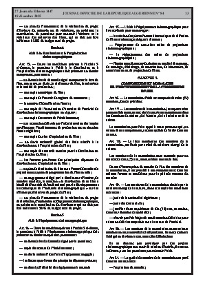 
N°84 du Journal officiel de la République Algérienne Démocratique et Populaire • Page 1

            