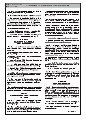 
N°84 du Journal officiel de la République Algérienne Démocratique et Populaire • Page 1

            