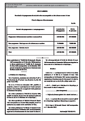 
N°84 du Journal officiel de la République Algérienne Démocratique et Populaire • Page 1

            